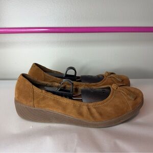 Fitflop Brown Suede F-Pop Ballerina Flats Sz 40
